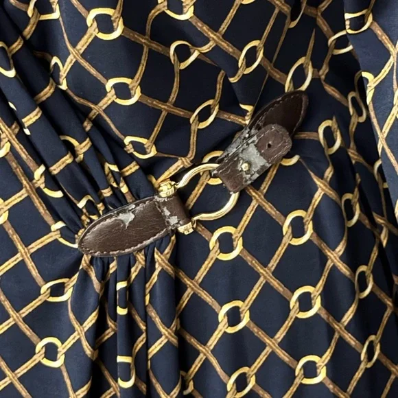 Chárter Club Black and Gold Geometric Pattern Dress - Picture 2 of 6